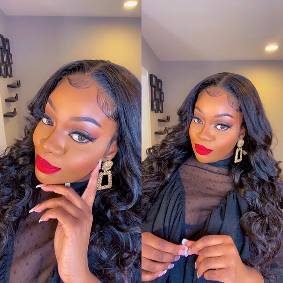 22 inch Bombshell Curl Body Wave Wig 5x5 Lace Closure - Picture 3 of 3